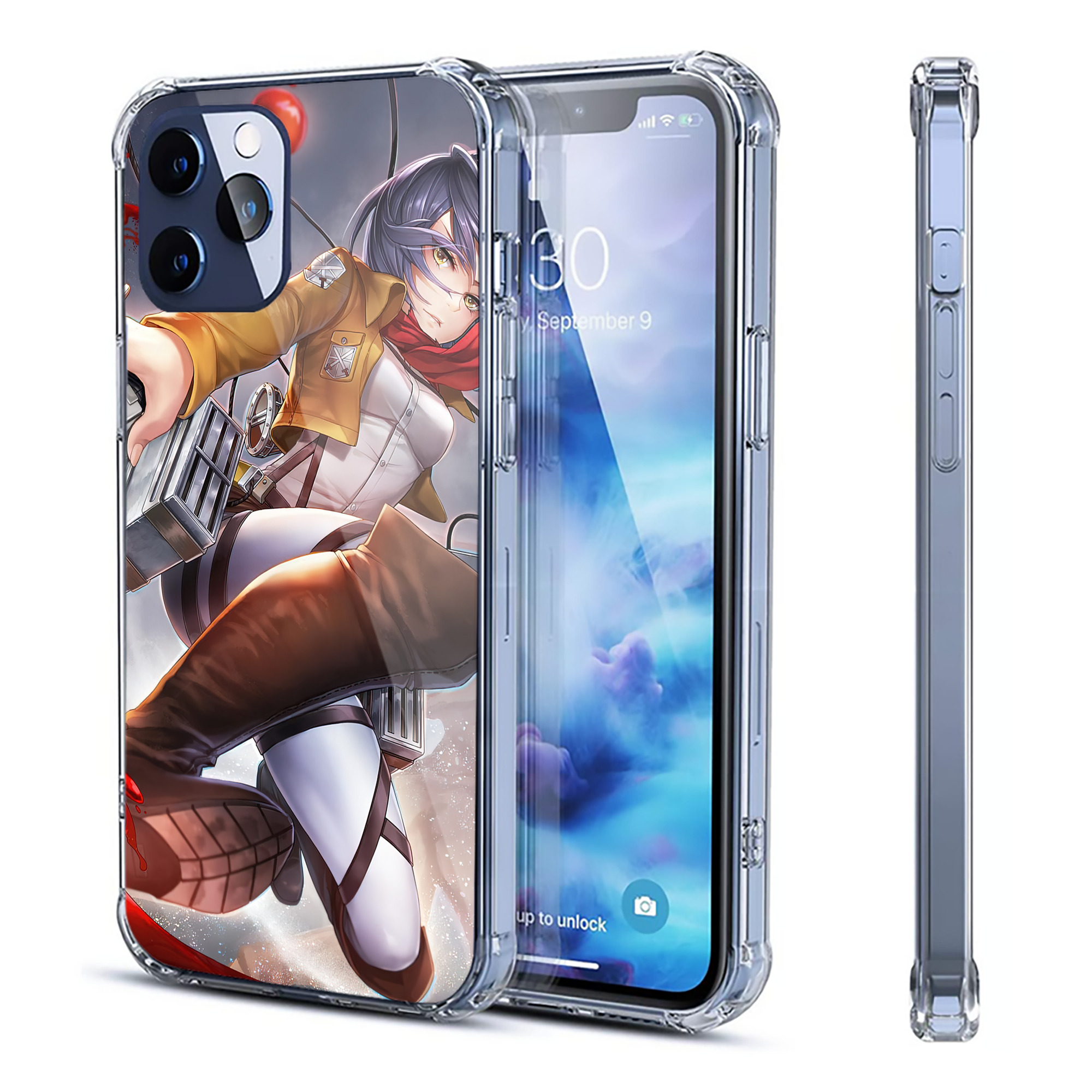 （画像用） 進撃の巨人 Attack on Titan 【iPhone 12シリーズ対応】透明スマホケース（クリアソフトケース）